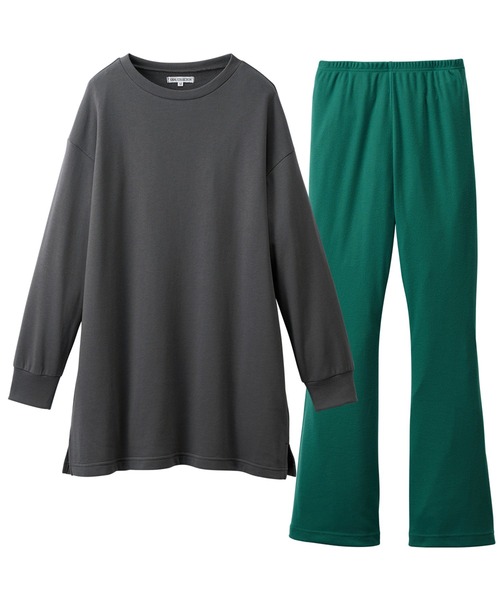 【セットアップ販売】チュニックシャツアソート&フレアパンツ StyleSea セットアップ フレアーチュニックワンピース＆パンツ