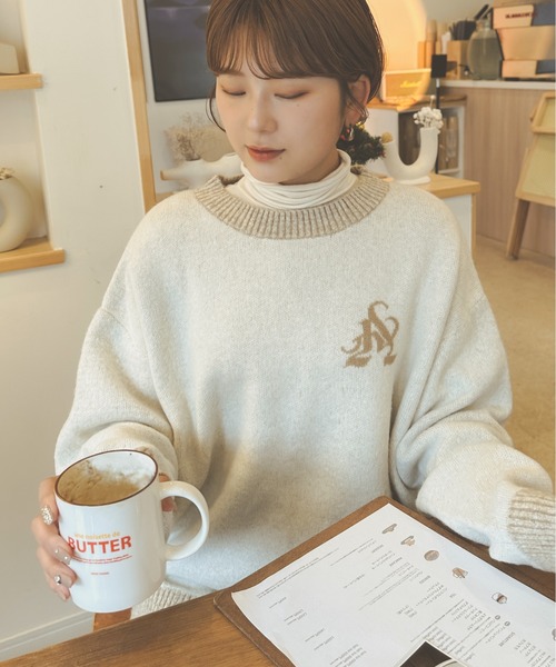 完売！メランジロゴニット アイボリー