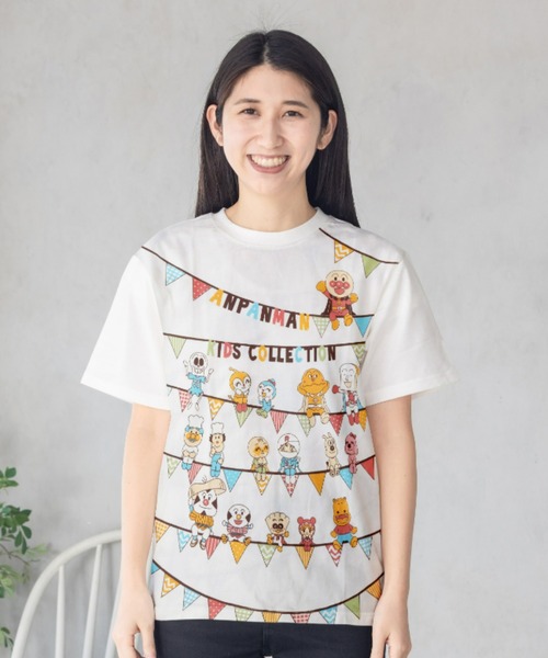 ANPANMAN KIDS COLLECTION tシャツ みんなでお座り柄Tシャツ大人