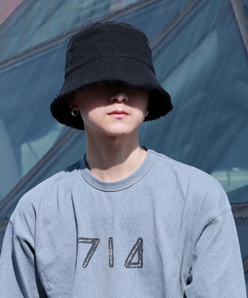 ARCHIVER 帽子 ハット 「Bz」コットンフリンジバケットハット メンズ