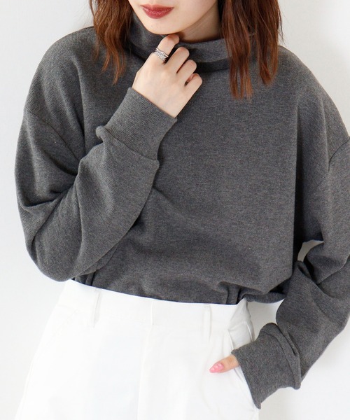 Arinomama（アリノママ） tシャツ あら杢スパンフライスハイネックプル