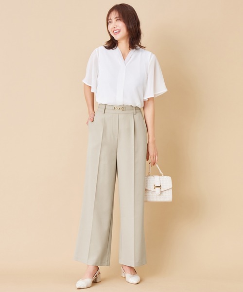 alotta（アロッタ） パンツ ビット付ワイドパンツ レディース