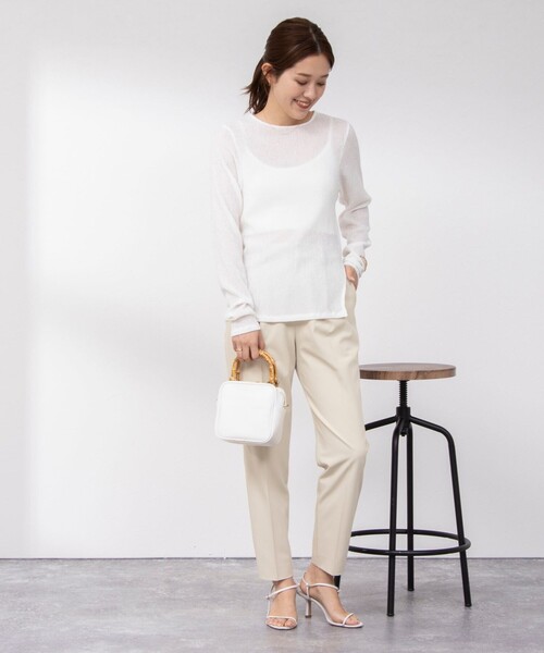 【新品】ノーリーズ ウォッシャブル 愛されイージータックスリムパンツ ライラック NOLLEY'S パンツ ウォッシャブル愛され イージータックスリム