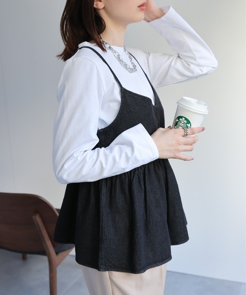 I-SOOK キャミソール キャミソールニットビスチェ(chiica select