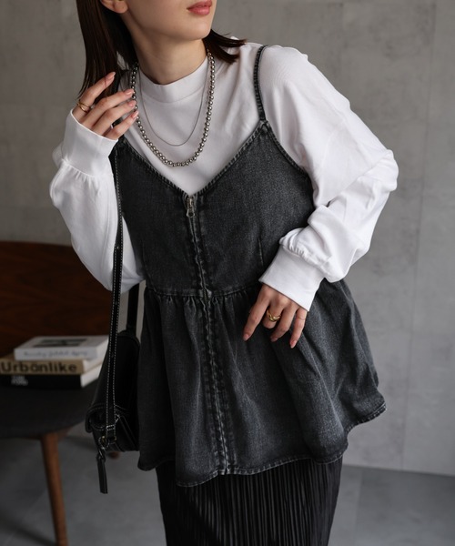 sakishimatokyo キャミソール 「選べるサイズ」デニムビスチェ