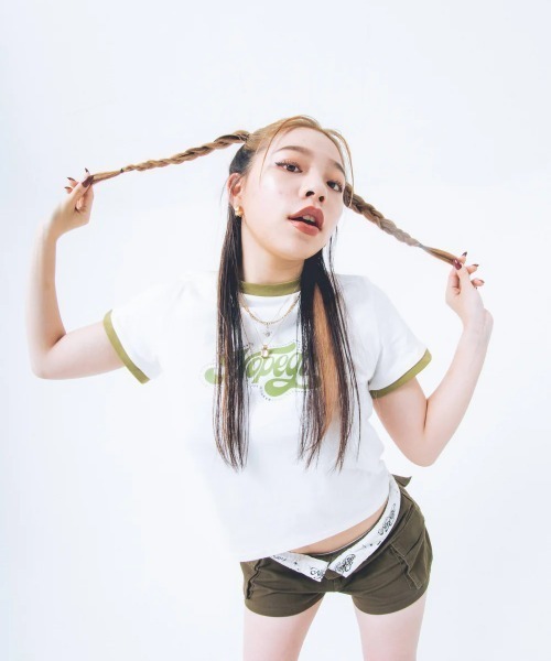 tシャツ Nope girl Sporty ringer t-shirt レディース NOPE GIRL SPORTY RINGER T-SHIRT – YZ