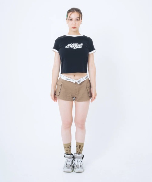 Nope Girl tシャツ girl Sporty ringer t-shirt レディース