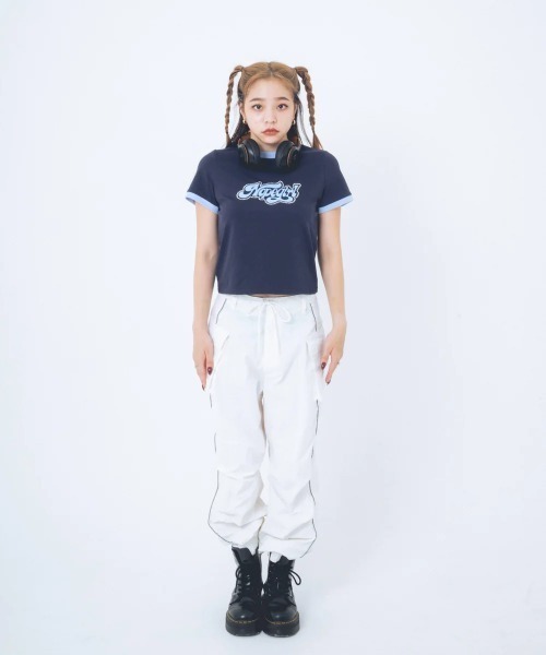 Nope Girl tシャツ girl Sporty ringer t-shirt レディース