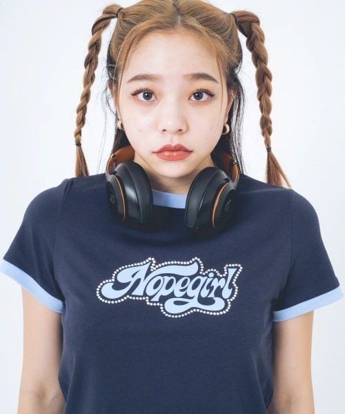 tシャツ Nope girl Sporty ringer t-shirt レディース Nope Girl tシャツ girl Sporty ringer t-shirt レディース