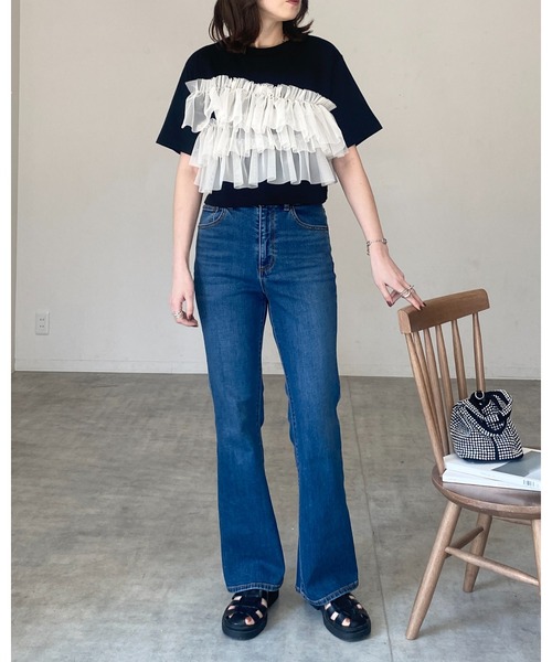 tシャツ フリルビスチェドッキングT レディース LIAN tシャツ フリルビスチェドッキングT レディース : ZOZOTOWN