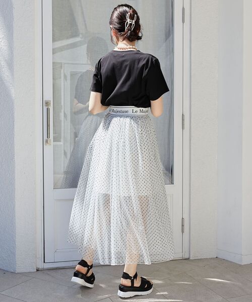 MAJESTIC LEGON（マジェスティックレゴン） スカート ウエストロゴ