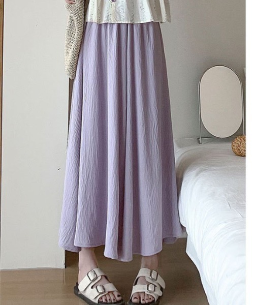 素敵で上品なキュロットロングパンツです8888円です a lot of love パンツ 幅広プリーツ ロングキュロット
