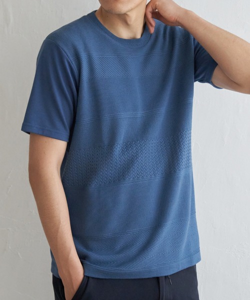 ikka（イッカ） tシャツ ニットコンビポンチTシャツ メンズ : ZOZOTOWN