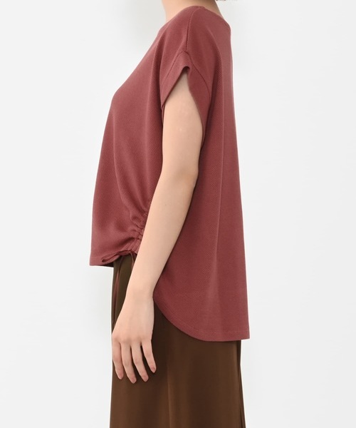 tシャツ カノコサイドドロストカットトップス「低身長・小柄女性」 レディース tシャツ カノコサイドドロストカットトップス「低身長・小柄女性