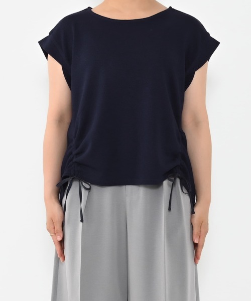 tシャツ カノコサイドドロストカットトップス「低身長・小柄女性」 レディース tシャツ カノコサイドドロストカットトップス「低身長・小柄女性