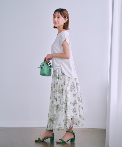 tシャツ カノコサイドドロストカットトップス「低身長・小柄女性