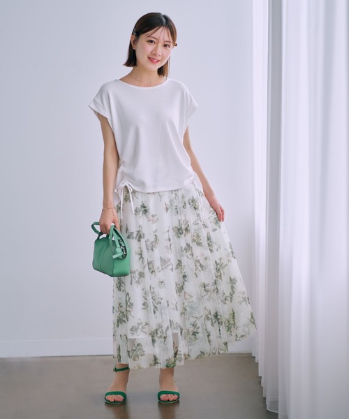 tシャツ カノコサイドドロストカットトップス「低身長・小柄女性