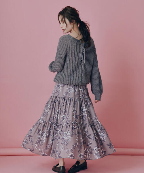 PROPORTION BODY DRESSING スカート 花柄ティアードスカート