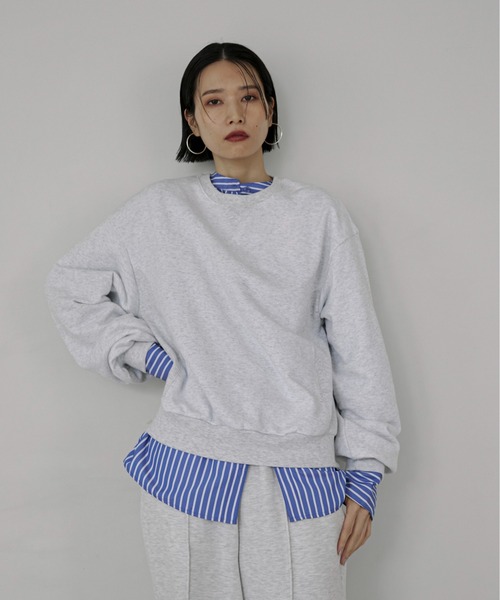 スウェット・トレーナー YESEYESEE Tulrexx Air Brushed LS Pink YS241TTSLT02PIN feepur トレーナー スウェット ベーシックカラースウェット