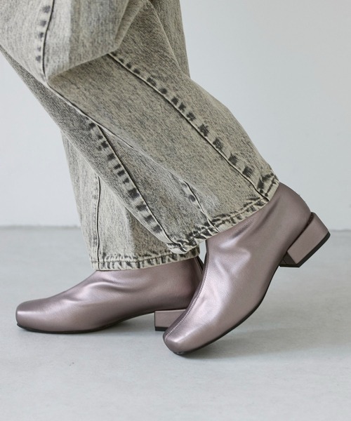 carino（カリーノ） ブーツ 「レイン対応」スクエアトゥローヒール