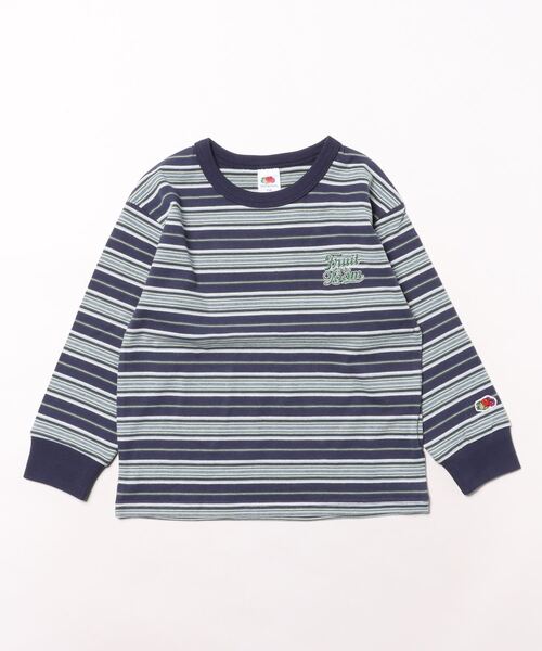 美品 ボーダーロンT 80 カフェ FRUIT OF THE LOOM（フルーツオブザルーム） tシャツ ボーダー長袖T