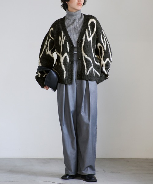 select MOCA（セレクトモカ） カーディガン ニュアンスラインニット