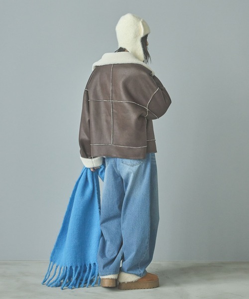 LAKOLE（ラコレ） ブルゾン アウター フェイクムートンブルゾン