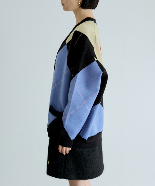 カーディガン 「St.Johns 3rd club for ADAM ET ROPE'」別注アーガイル