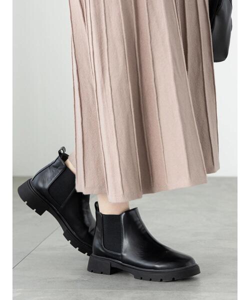ブーツ サイドゴアショートブーツ レディース