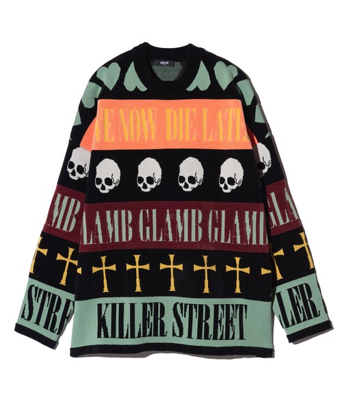 glamb（グラム） セーター ニット Grunge Symbols Pullover Knit