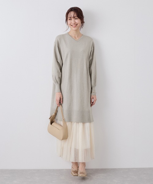 ROPE' PICNIC（ロペ ピクニック） ワンピース Vネックチュニックニット