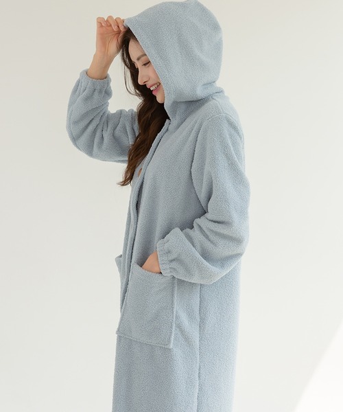 DAY CLOSET パジャマ ルームウェア レディース 長袖フード前開き