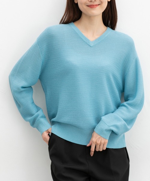 【HUECLOSET】 ★関税込★ バルーンVネックニット Vネック カレッジニット プルオーバー [全3色] – muta Online Store