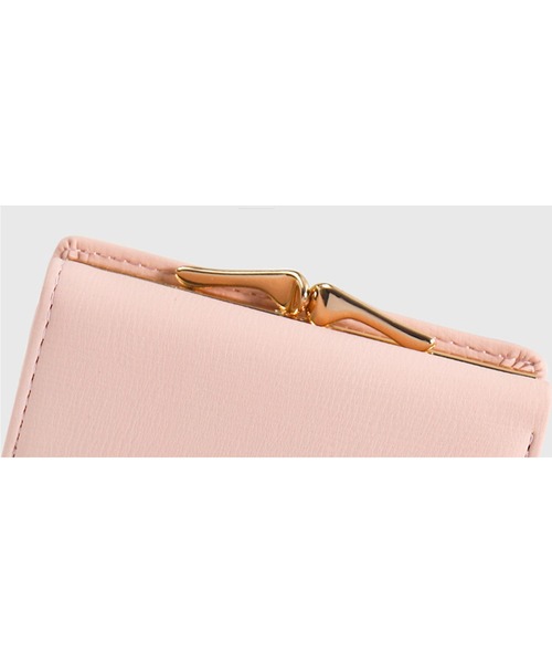 Lace Ladies 財布 レザー調 コンパクト スクエア 花柄 三つ折り