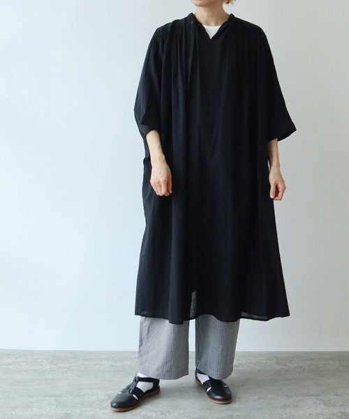 専用★今季新品★yuni コットンproduct dye 2way シャツワンピ yuni シャツワンピース high twist/コットン product dye 2way