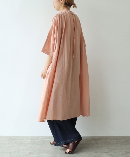 専用★今季新品★yuni コットンproduct dye 2way シャツワンピ yuni シャツワンピース high twist/コットン product dye 2way