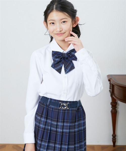 ブラウス シャツ 入学式 卒業式 リボンタイ付ブラウス (140〜165cm