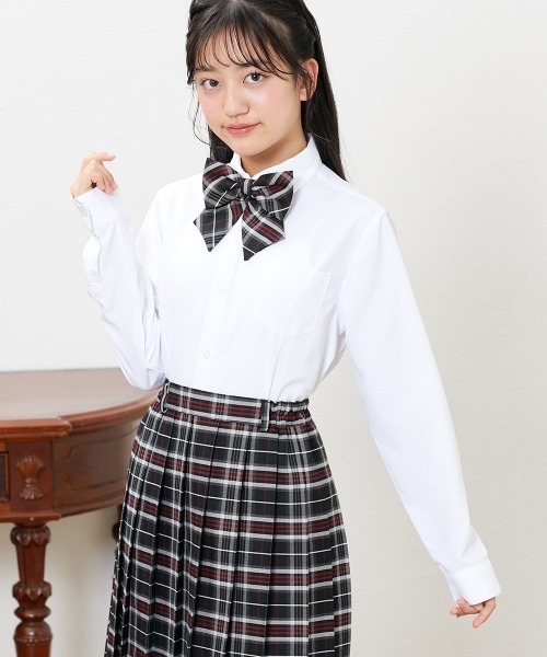 ブラウス シャツ 入学式 卒業式 リボンタイ付ブラウス (140〜165cm