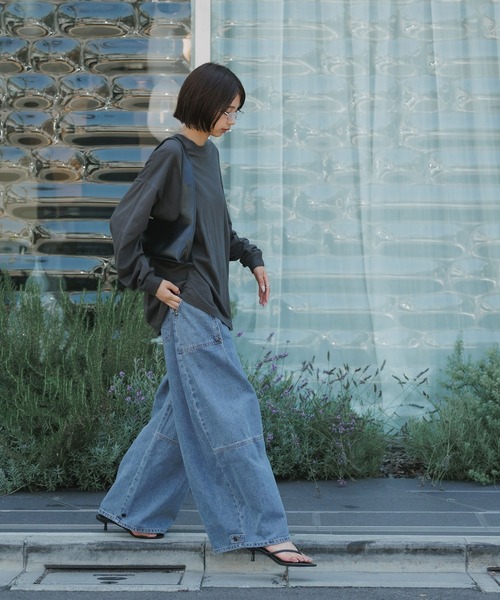 <シーマ>STUKAワイドデニムパンツ SOMETHING（サムシング） ジーンズ デニム デニムパンツ SO TUCK