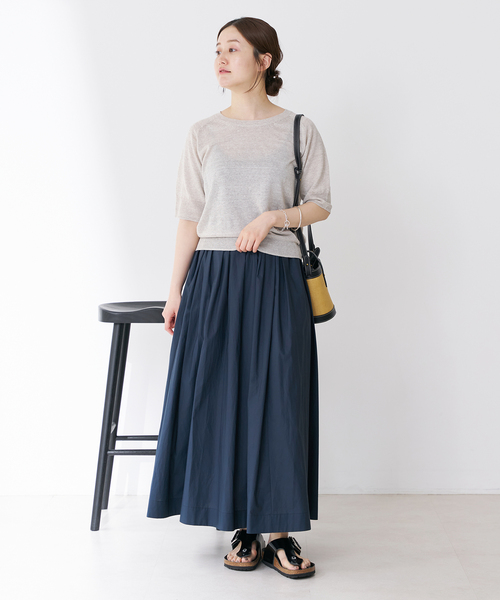 IENA 「IENA」 半袖ニット M グレー レディース : ZOZOTOWN
