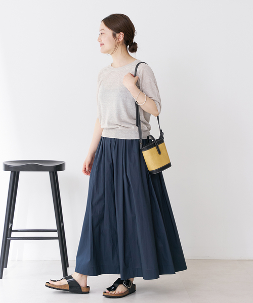 近年モデル✨IENA イエナ　ラメ春ニット　半袖　グレー　ゆったり IENA 「IENA」 半袖ニット M グレー レディース : ZOZOTOWN