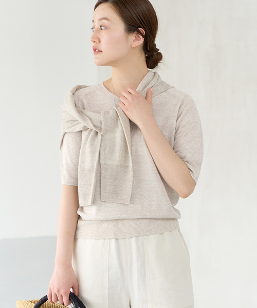 「IENA」 半袖ニット - グレー レディース IENA 「IENA」 半袖ニット M グレー レディース : ZOZOTOWN