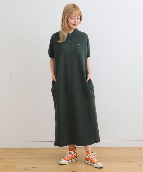 【LACOSTE】ロング ピケ ドレス LACOSTE ワンピース 「別注」LACOSTE / ロング ピケ ドレス