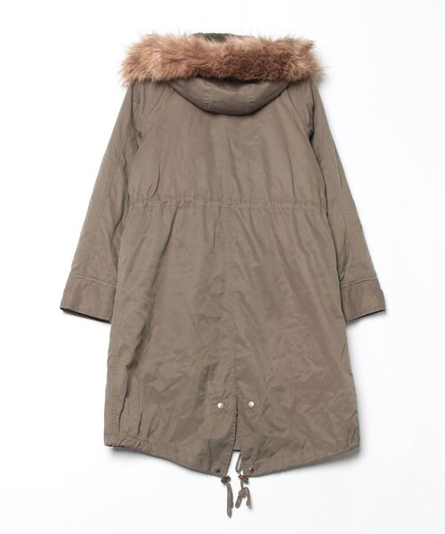 「LOWRYS FARM」 モッズコート M グリーン レディース_画像2