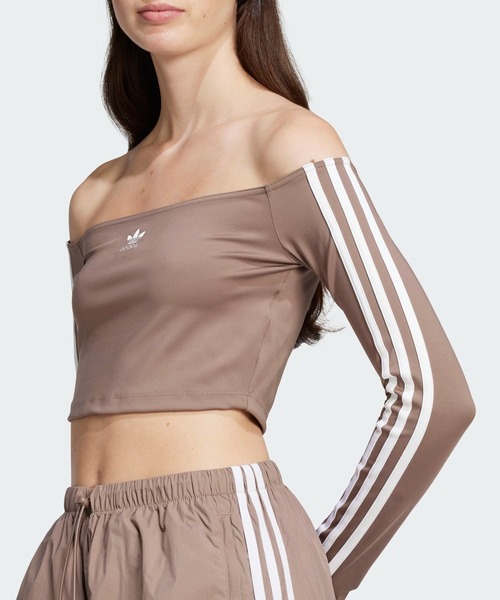 ◆国内発送◆【adidas】アディカラー オフショルダー長袖Tシャツ adidas｜【公式】アディダス adidas アディカラー オフ