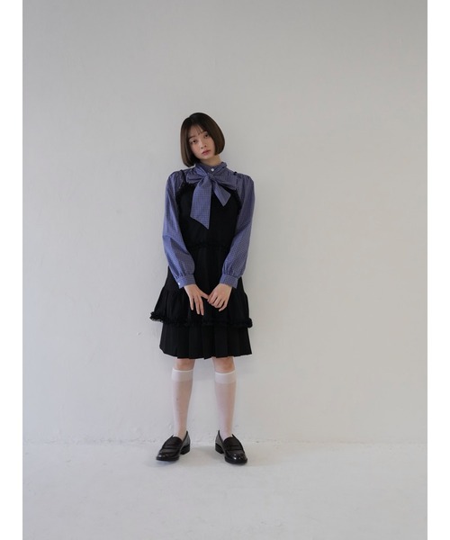 Uenui ラウンドフリル　キャミワンピース Uenui ワンピース ラウンドフリル キャミワンピース : ZOZOTOWN