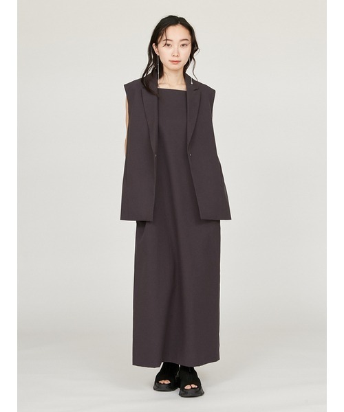emmi atelier　サマーワンピース　ロング　キャミワンピース　ゆったり Iラインキャミワンピース（マキシ丈/ロングワンピース）｜emmi