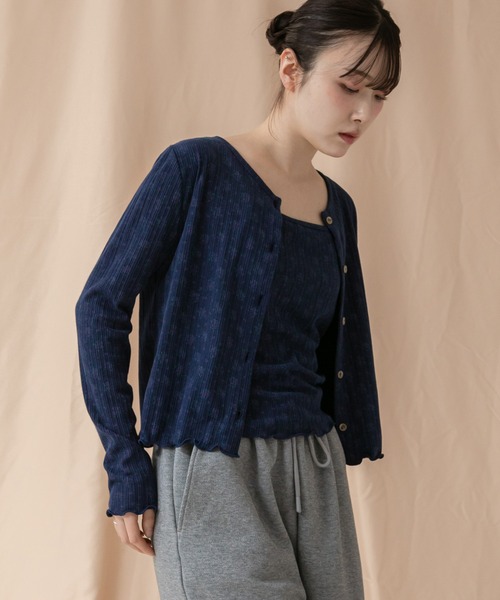HEILIS（ヘイリス） カーディガン 花柄アンサンブルカーディガン