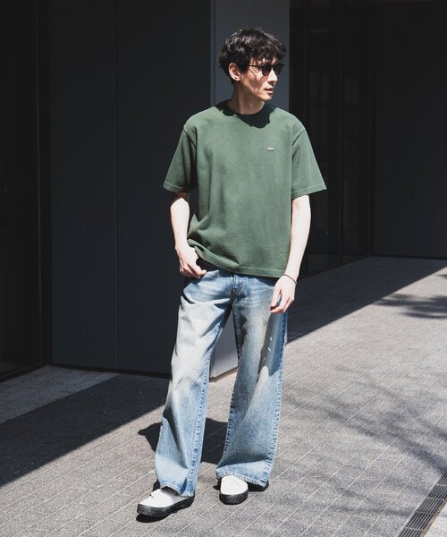 別注・完売必至 国内発 LACOSTE ピグメント ダイ ピケ Tシャツ LACOSTE tシャツ / ラコステ 別注 ピグメント ダイ ピケ Tシャツ
