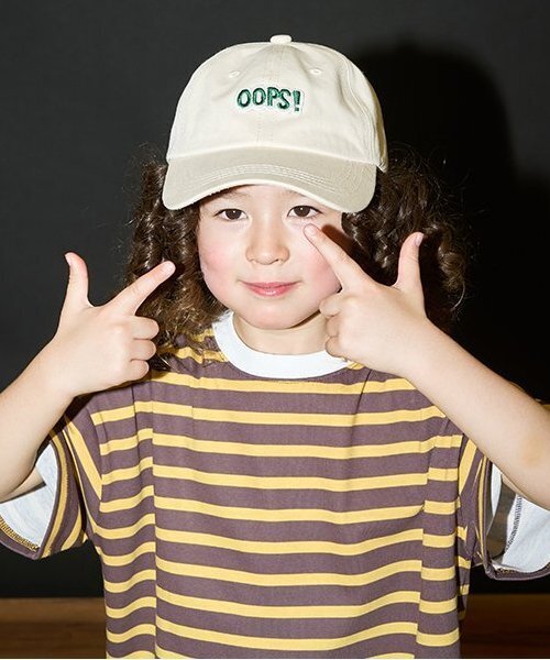 b・ROOM（ビールーム） キャップ 帽子 OOPS!ワッペンキャップ「子供服